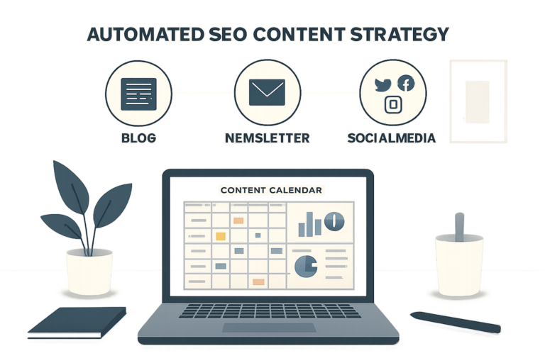 Estrategia de automatización SEO de contenidos con flujo multicanal conectado