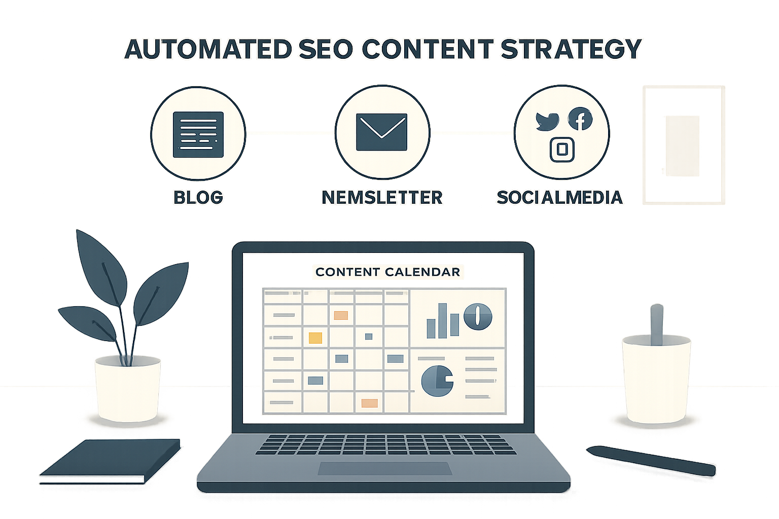 Estrategia de automatización SEO de contenidos con flujo multicanal conectado