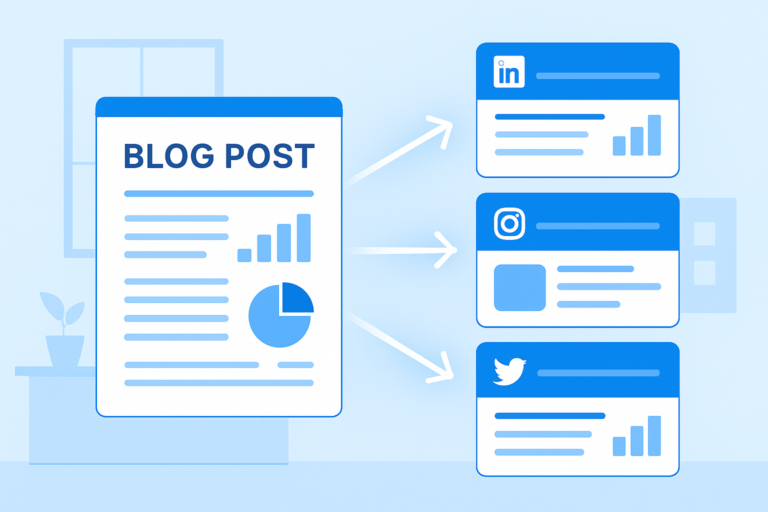 Estrategia para reutilizar contenidos del blog en redes sociales de forma automática