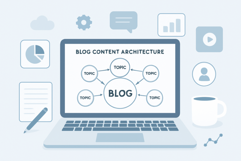 Estructura de blog SaaS con clústeres temáticos para generar tráfico orgánico