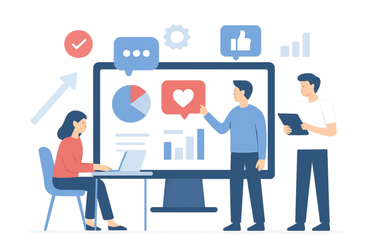 gestión redes sociales equipos pequeños